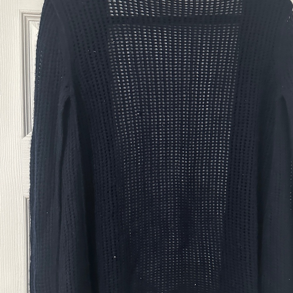 Inhabit Navy Open Knit Cardigan - Picture 12 of 12